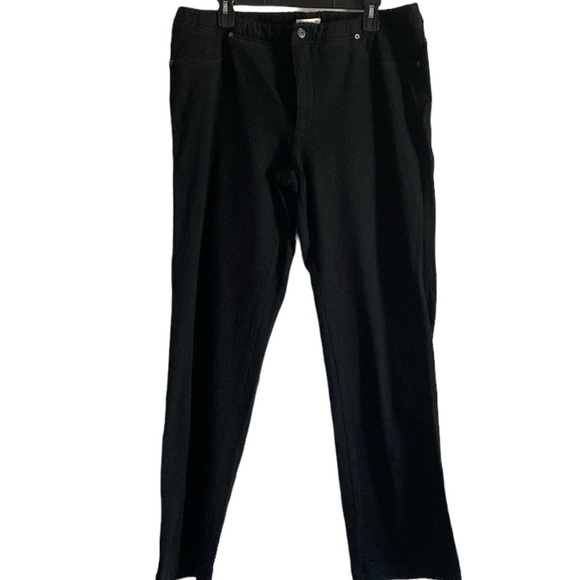 Isaac Mizrahi Live! Black Stretch Pants Plus Size 16 - Picture 1 of 4